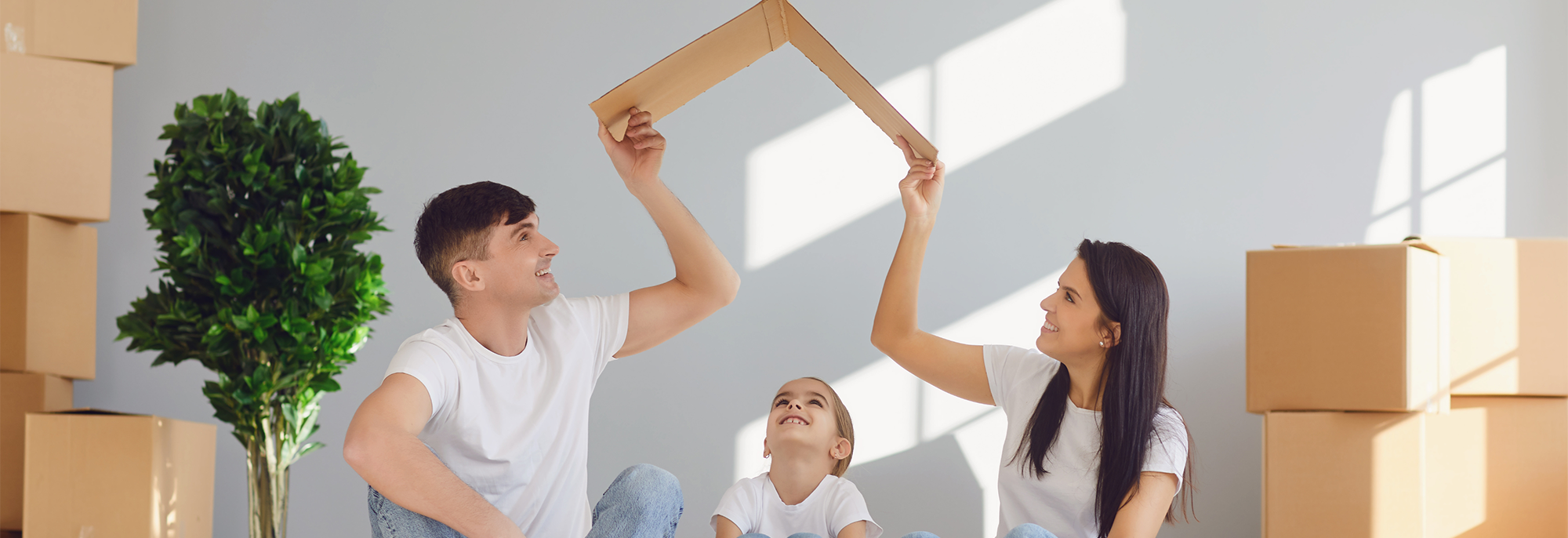 Happy family at home